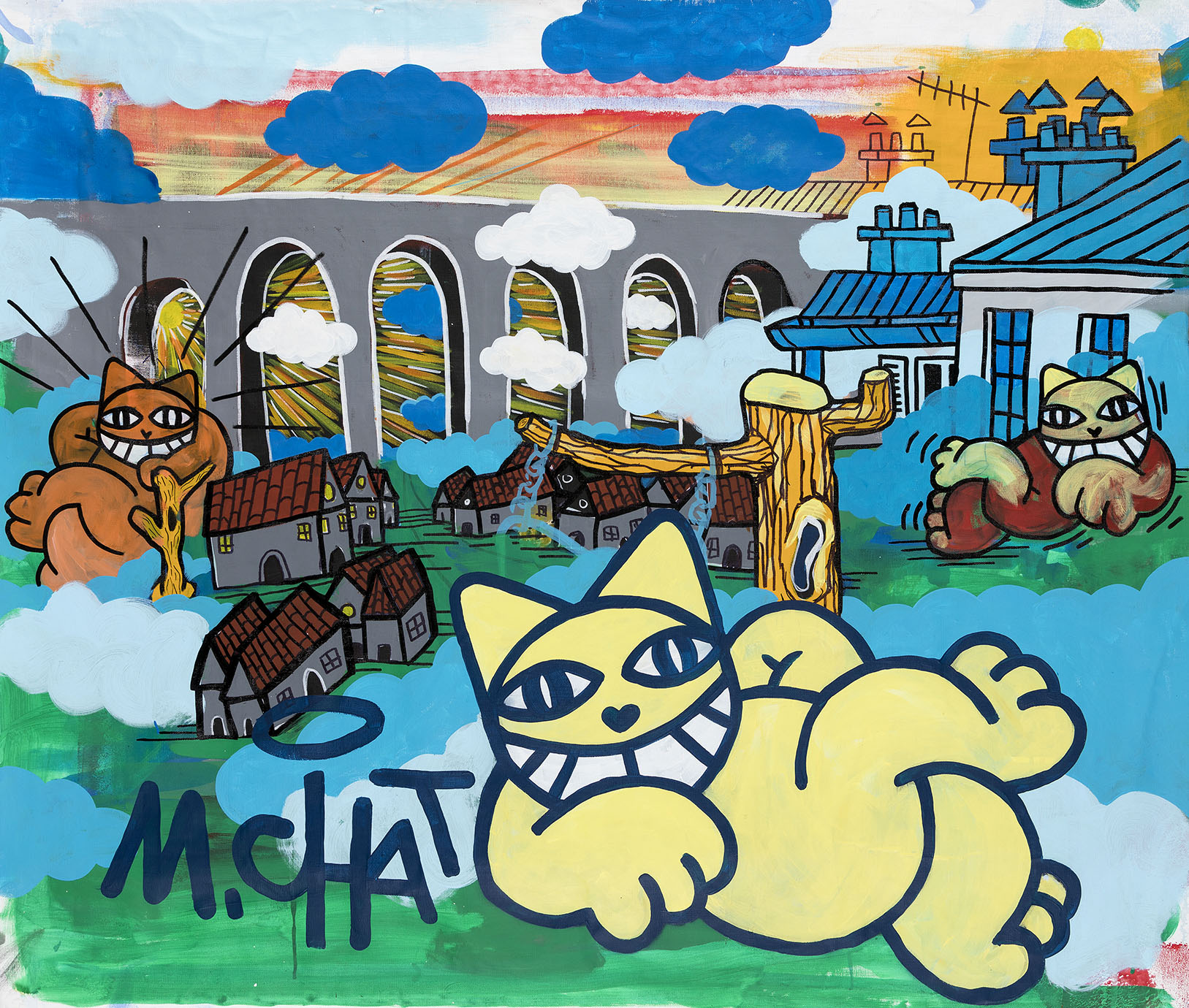 Sieste devant le pont, 2023